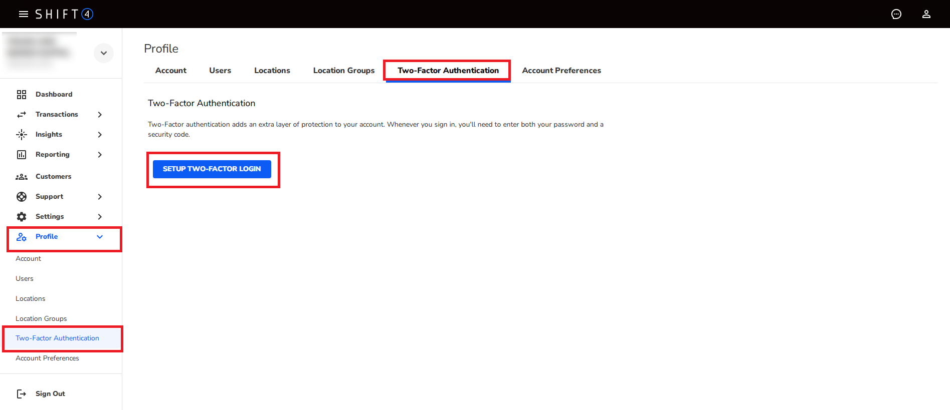 Set up two-factor authentication for Lighthouse