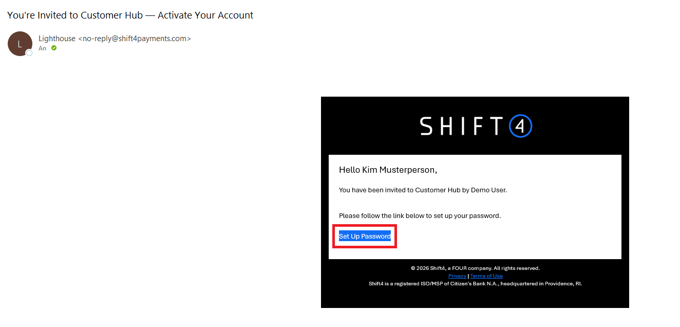 Registrierungs-E-Mail neuer Benutzeraccount Link Set Password